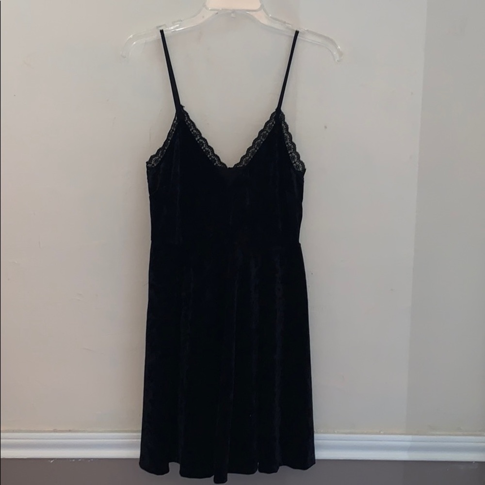 Cute Velvet Black Dress